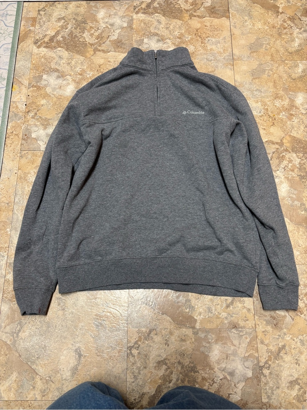 Columbia Men's Charcoal Gray Quarter-Zip Pullover